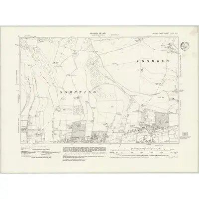 1931 Map of Sussex LXIV.NE, 1934 Print
