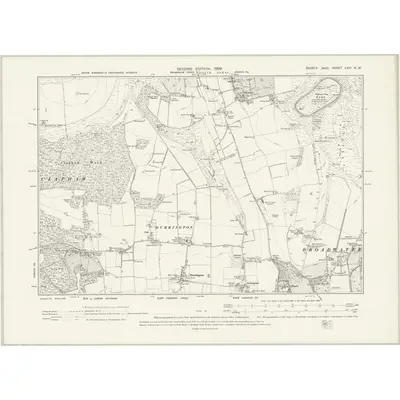 1896 Map of Sussex LXIV.NW, 1899 Print