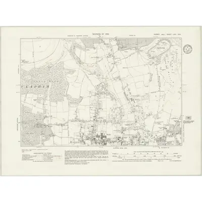 1932 Map of Sussex LXIV.NW, 1935 Print