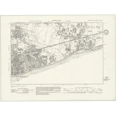1931 Map of Sussex LXIV.SE, 1935 Print
