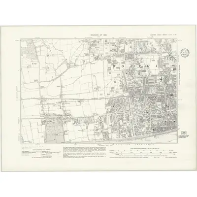 1932 Map of Sussex LXIV.SW, 1936 Print