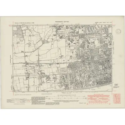 1938 Map of Sussex LXIV.SW, 1948 Print