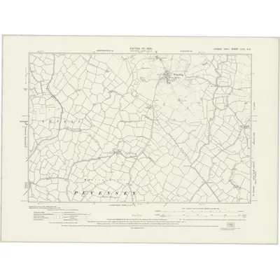 1925 Map of Sussex LXIX.NE, 1929 Print