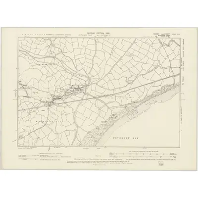 1898 Map of Sussex LXIX.SE, 1899 Print