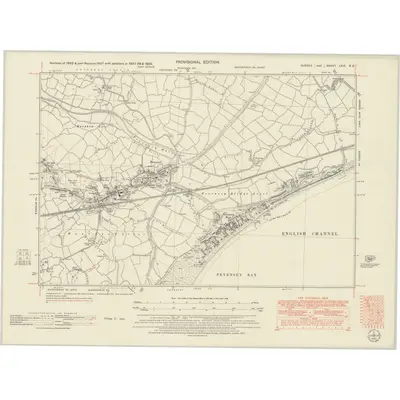 1950 Map of Sussex LXIX.SE, 1952 Print