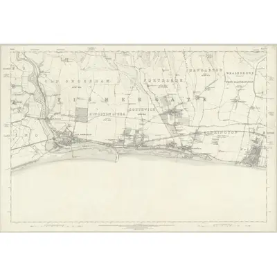 1873 Map of Sussex LXV, 1879 Print