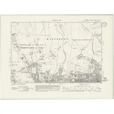 1930 Map of Sussex LXV.NE, 1933 Print