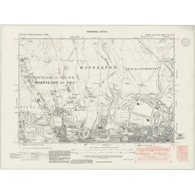 1938 Map of Sussex LXV.NE, 1947 Print