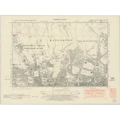 1948 Map of Sussex LXV.NE, 1951 Print