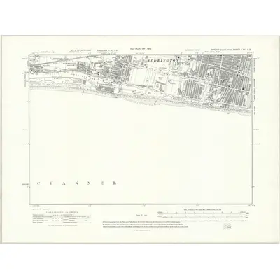 1909 Map of Sussex LXV.SE, 1912 Print