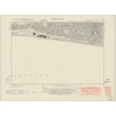 1938 Map of Sussex LXV.SE, 1950 Print