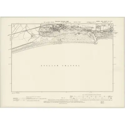 1896 Map of Sussex LXV.SW, 1899 Print