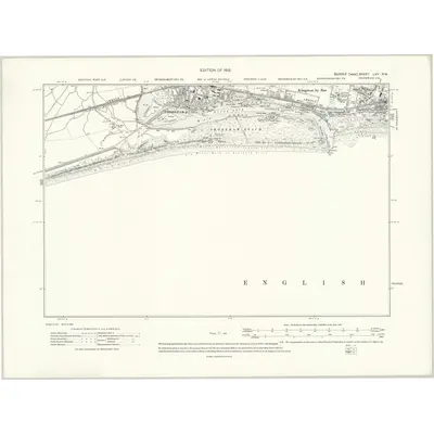 1909 Map of Sussex LXV.SW, 1912 Print