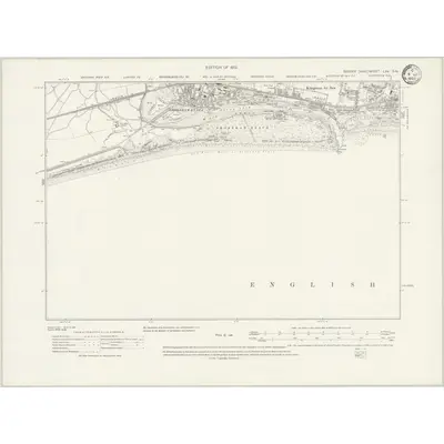 1909 Map of Sussex LXV.SW, 1933 Print