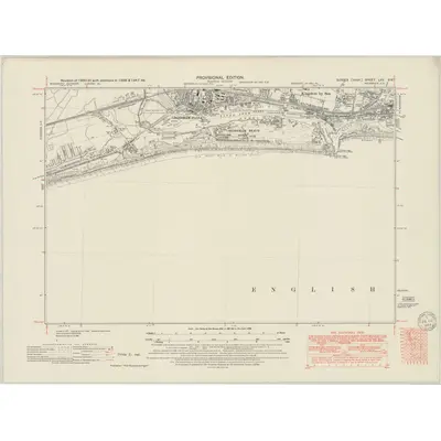 1947 Map of Sussex LXV.SW, 1949 Print