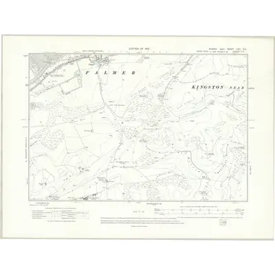 1909 Map of Sussex LXVI.NE, 1912 Print