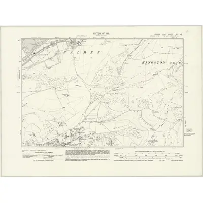 1928 Map of Sussex LXVI.NE, 1931 Print