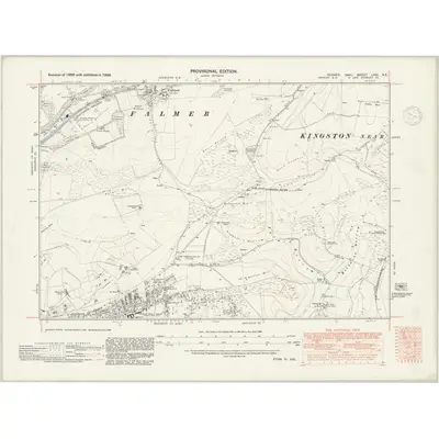 1938 Map of Sussex LXVI.NE, 1947 Print