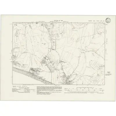 1928 Map of Sussex LXVI.SE, 1933 Print