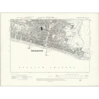 1909 Map of Sussex LXVI.SW, 1912 Print