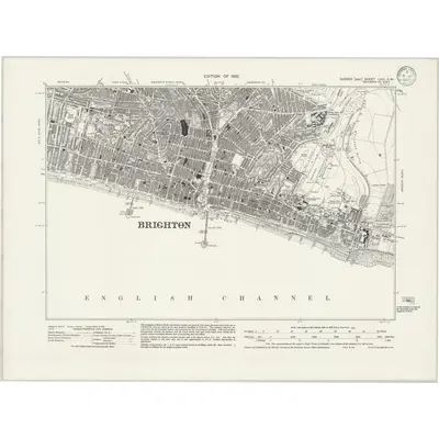 1929 Map of Sussex LXVI.SW, 1933 Print