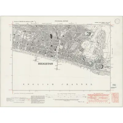 1938 Map of Sussex LXVI.SW, 1947 Print