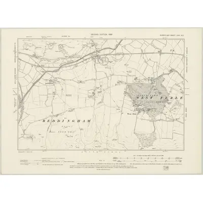 1898 Map of Sussex LXVII.NE, 1899 Print