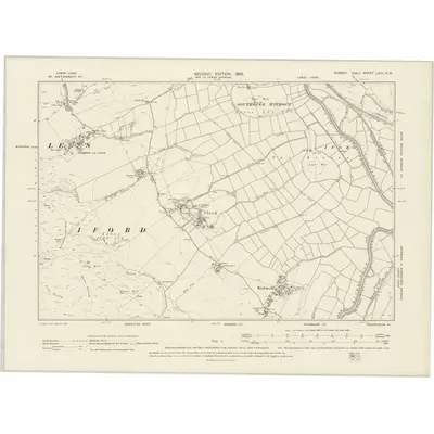 1898 Map of Sussex LXVII.NW, 1899 Print