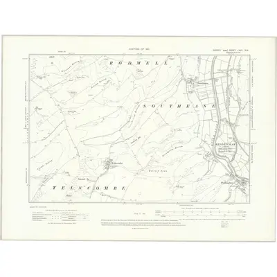 1908 Map of Sussex LXVII.SW, 1911 Print