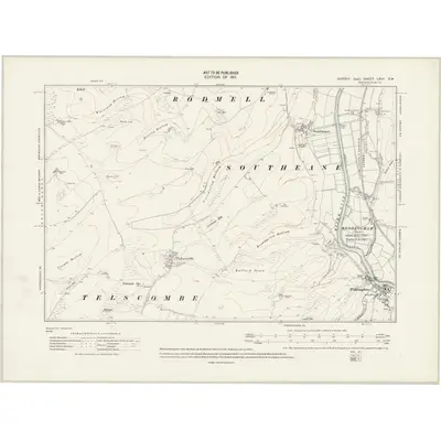 1908 Map of Sussex LXVII.SW, 1941 Print