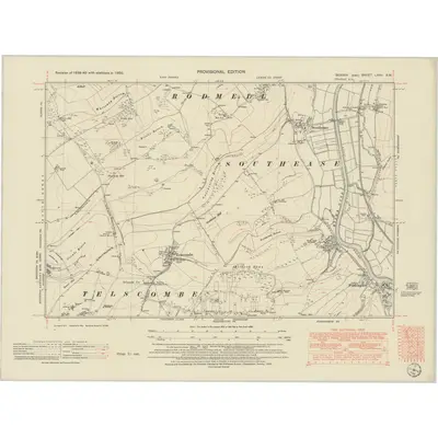 1950 Map of Sussex LXVII.SW, 1952 Print
