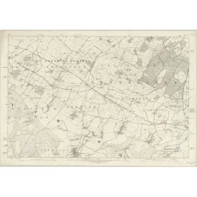 1874 Map of Sussex LXVIII, 1878 Print