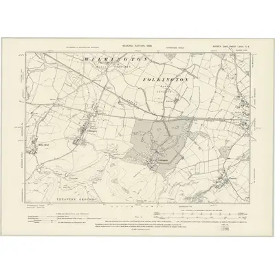 1898 Map of Sussex LXVIII.SE, 1899 Print
