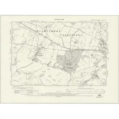 1925 Map of Sussex LXVIII.SE, 1929 Print