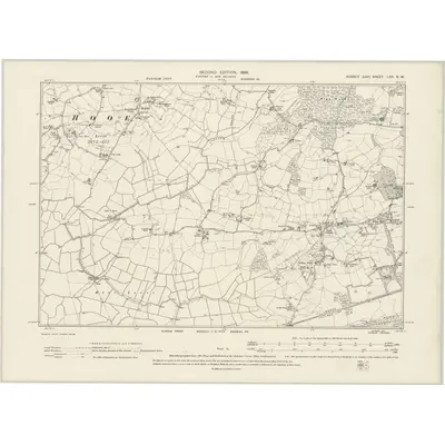 1897 Map of Sussex LXX.NW, 1899 Print