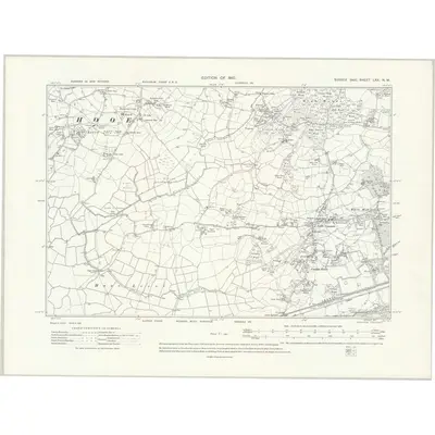1908 Map of Sussex LXX.NW, 1910 Print