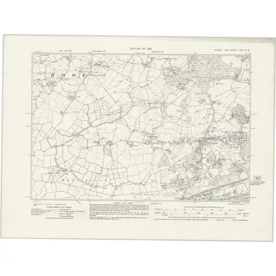 1928 Map of Sussex LXX.NW, 1931 Print