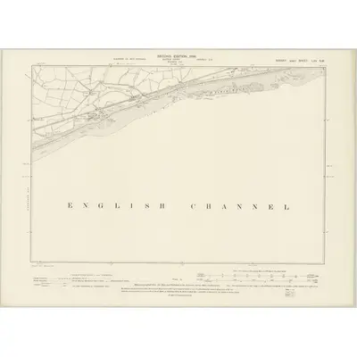 1897 Map of Sussex LXX.SW, 1899 Print