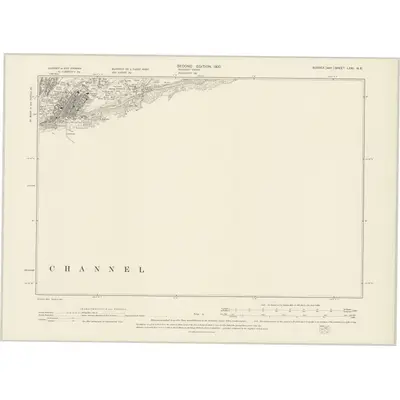 1897 Map of Sussex LXXI.NE, 1900 Print