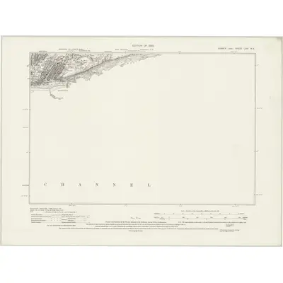 1927 Map of Sussex LXXI.NE, 1930 Print