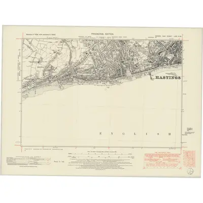 1950 Map of Sussex LXXI.NW, 1951 Print