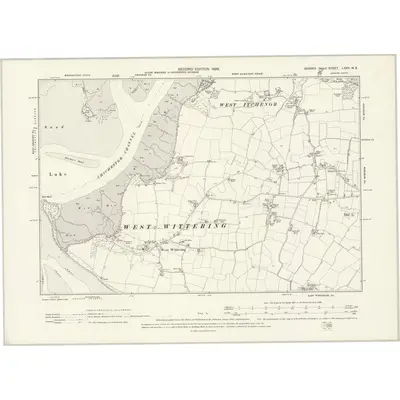 1896 Map of Sussex LXXII.NE, 1899 Print