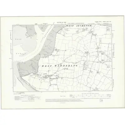 1909 Map of Sussex LXXII.NE, 1914 Print