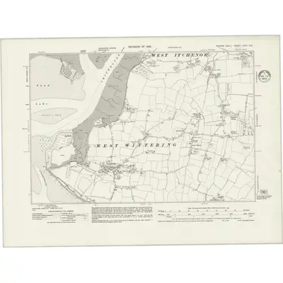 1933 Map of Sussex LXXII.NE, 1934 Print