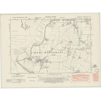 1938 Map of Sussex LXXII.NE, 1949 Print