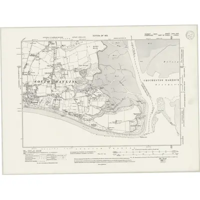 1909 Map of Sussex LXXII.NW, 1947 Print