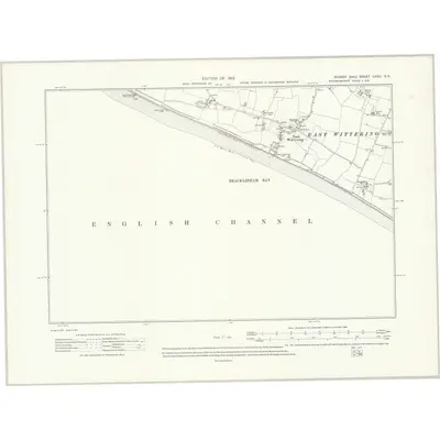 1909 Map of Sussex LXXII.SE, 1913 Print