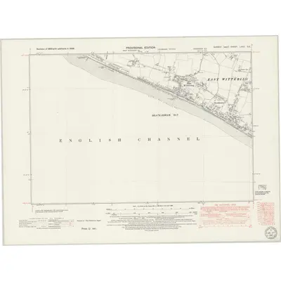 1938 Map of Sussex LXXII.SE, 1949 Print