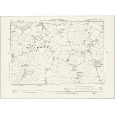 1896 Map of Sussex LXXIII.NW, 1899 Print