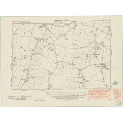 1938 Map of Sussex LXXIII.NW, 1949 Print